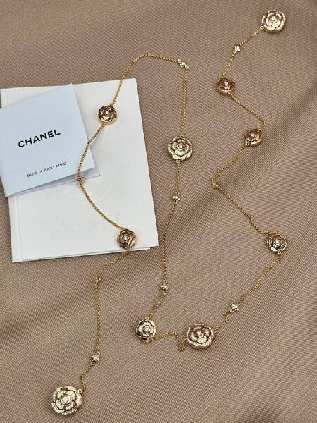 Колье Chanel Camelia женский золото a1295041-1-5