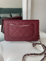 Сумка Chanel Mini женский кожа бордовый 143074-2