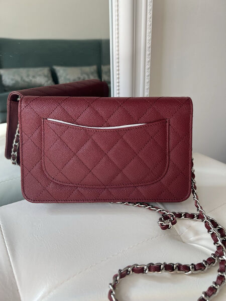 Сумка Chanel Mini женский кожа бордовый 143074-2
