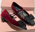 Туфли Miu Miu женский замша винный 138770