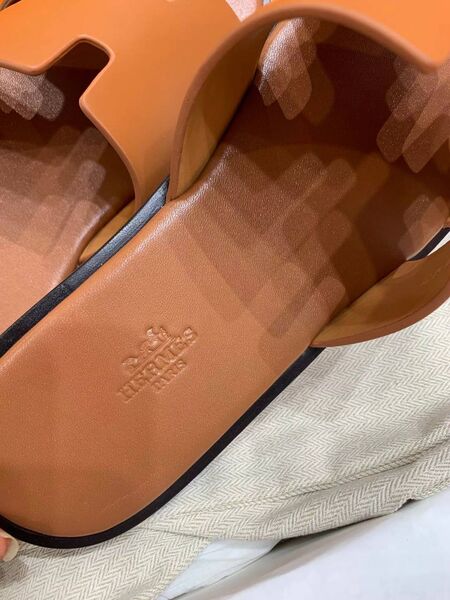 Мужские шлёпанцы Hermes Izmir мужской кожа коричневый c6333656-1-4