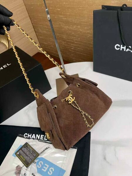 Сумка Chanel женский замша коричневый x7753936-1-2