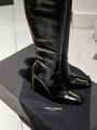 Сапоги Saint Laurent женский кожа черный 129573-7