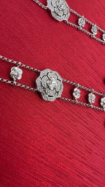 Чокер и браслет Chanel Camelia женский белое золото g1339281-1-5