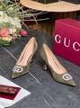 Женские туфли Gucci женский замша хаки u0695506-1-3