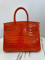 Сумка Hermès Birkin 30 женский кожа оранжевый 162974-2