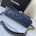Сумка Chanel (30 см) женский кожа синий 73564-4