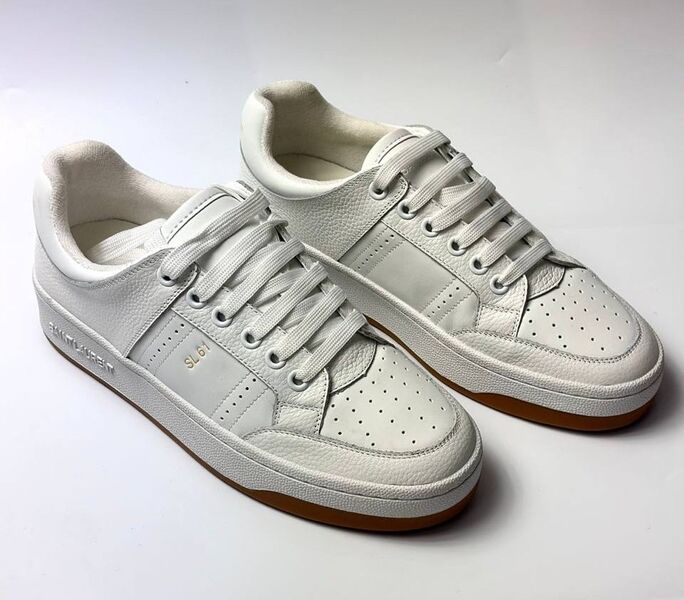 Кеды Saint Laurent женский кожа белый 151248