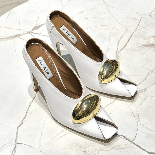 Туфли Alaïa женский кожа белый 153582-2