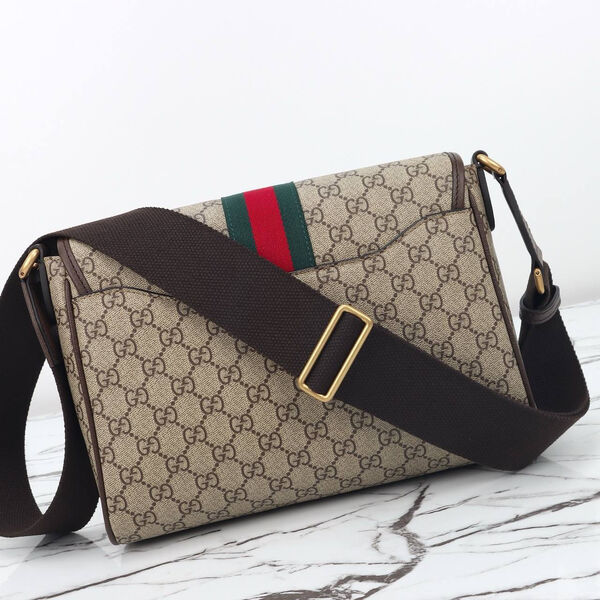 Мужская сумка мессенджер Gucci мужской канва бежевый 147907-9