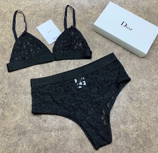 Комплект белья Christian Dior женский черный,коричневый 97394