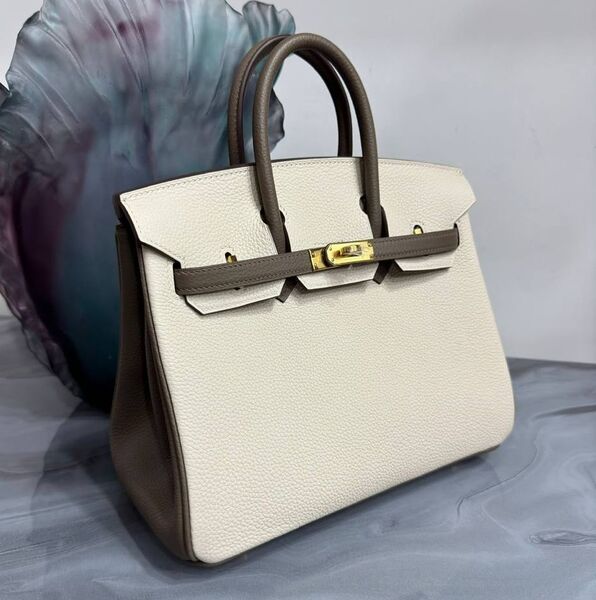 Сумка Hermès Birkin 25 женский кожа белый 150969