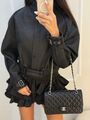 Куртка Bottega Veneta женский кожа черный 141627-1