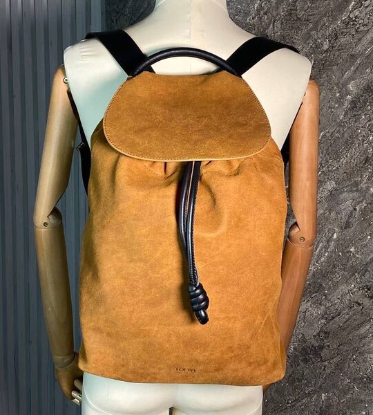 Мужской рюкзак Loewe мужской замша бежевый 169141