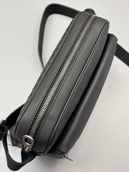 Мужская сумка мессенджер Bottega Veneta мужской кожа черный 197813-4