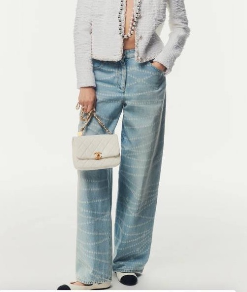 Джинсы Chanel женский джинса бирюзовый 182788