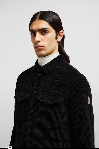 Мужская куртка Moncler мужской вельвет черный 200521-3