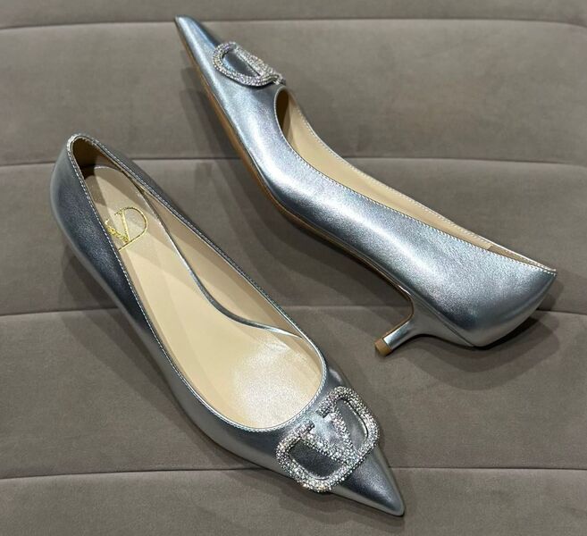 Туфли Valentino женский кожа графитовый 121225