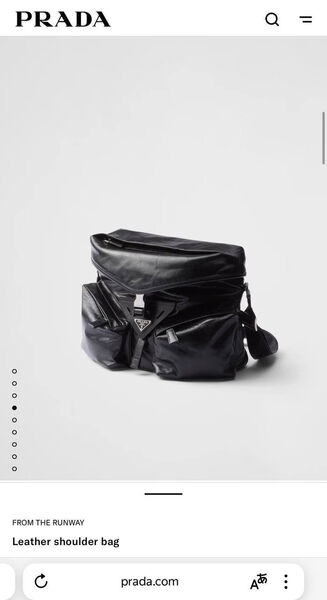 Мужская сумка мессенджер Prada мужской кожа черный 167082-6