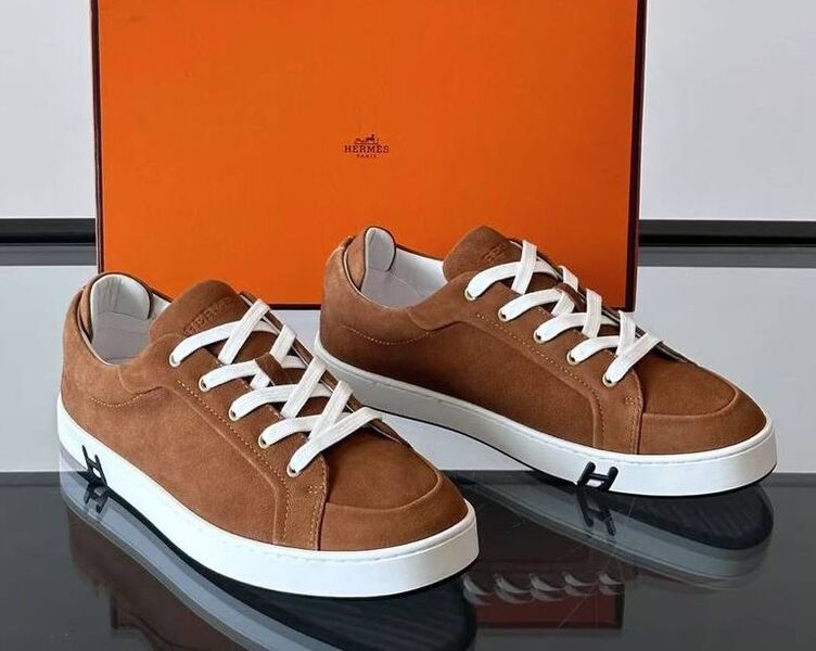 Мужские кеды Hermès мужской замша 190471