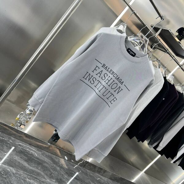 Мужской лонгслив Balenciaga мужской серый p9224702-1-5