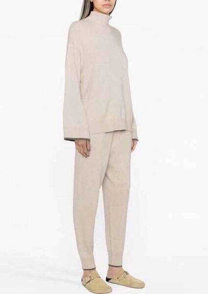 Костюм Brunello Cucinelli женский вязаная ткань бежевый 124789