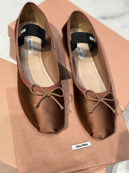 Балетки Miu Miu женский сатин 138289-5