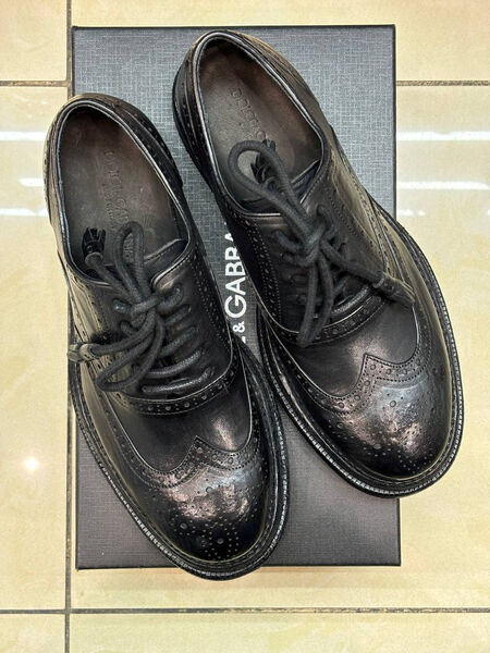 Мужские туфли Dolce & Gabbana мужской кожа черный 169493-3