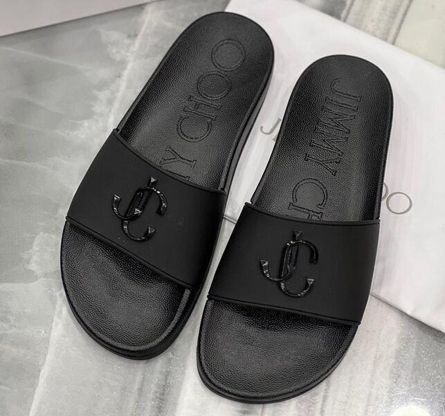 Шлепки Jimmy Choo женский резина черный 118168