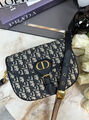 Сумка Christian Dior Bobby средняя женский жаккард dior oblique синий 74416-4