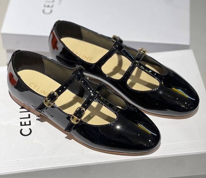 Туфли Celine женский кожа черный 146240