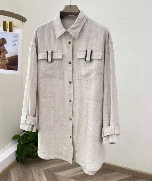Рубашка Brunello Cucinelli женский графитовый 152556