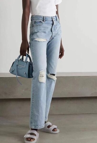 Джинсы Balenciaga женский джинса бирюзовый 120357