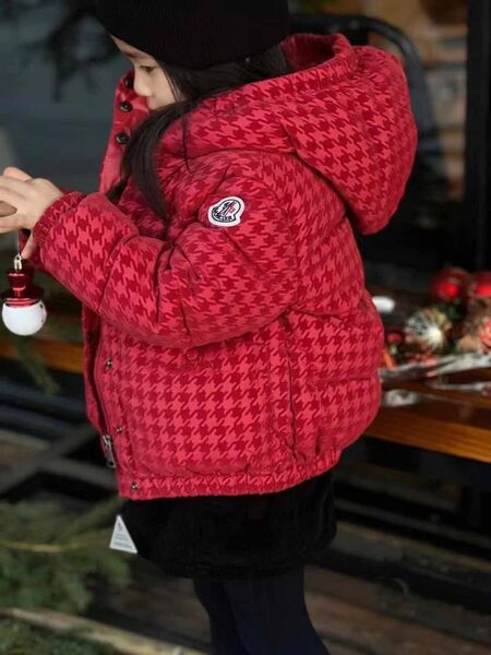 Детский пуховик Moncler бордовый 177664