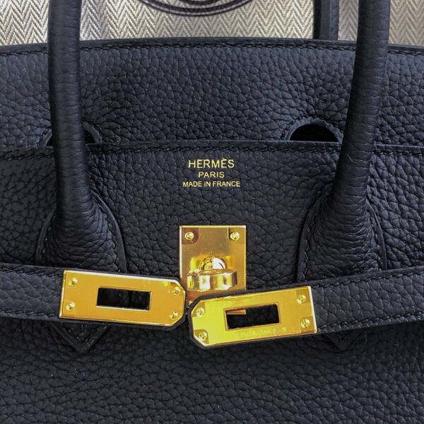Сумка Hermès Birkin 25 ручная работа женский кожа черный 100622-6