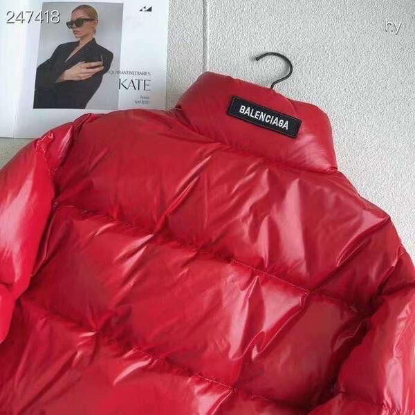 Пуховик Balenciaga женский бордовый 125005-2