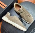 Мужские кеды Zegna мужской замша бежевый 165753-1