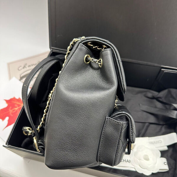 Рюкзак Chanel женский кожа черный 118822-2