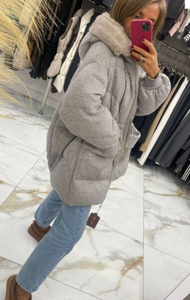 Пуховик Loro Piana женский графитовый 62833-2