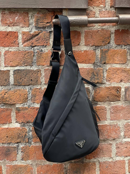 Мужской рюкзак Prada мужской нейлон черный 53375-3