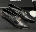 Лоферы Chanel женский кожа черный 146288-1