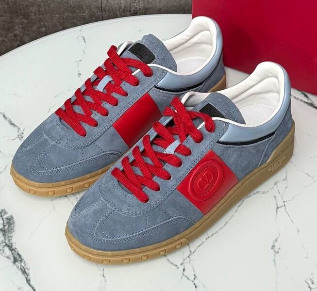 Мужские кеды Valentino мужской замша графитовый 190426