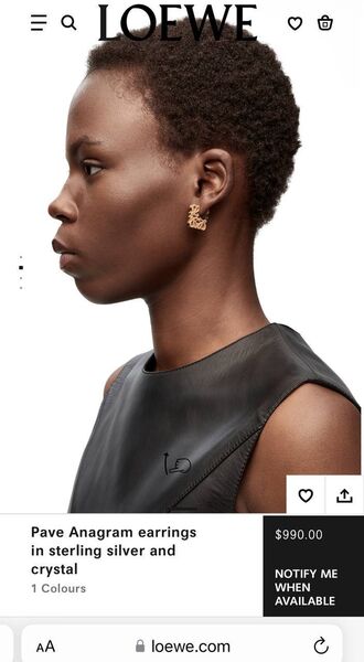 Серьги Loewe бронзовый 175182-2