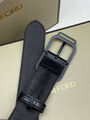 Мужской ремень Tom Ford мужской кожа черный 176225-4