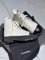 Ботинки Chanel женский кожа белый 130325-2