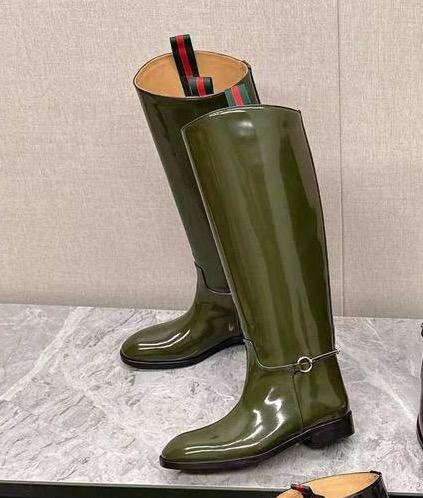 Сапоги Gucci женский кожа swift мятный 166821