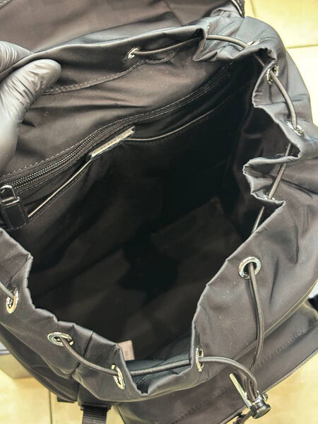 Мужской рюкзак Prada мужской кожа черный 168448-5
