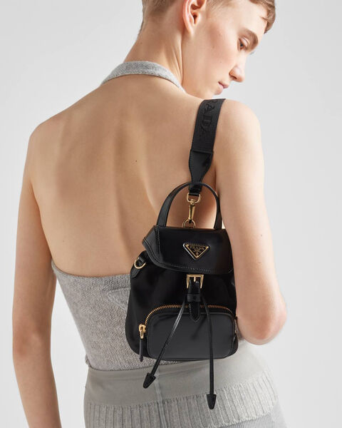 Рюкзак Prada женский кожа черный 129307-5