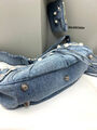 Сумка Balenciaga женский джинса бирюзовый 143030-2