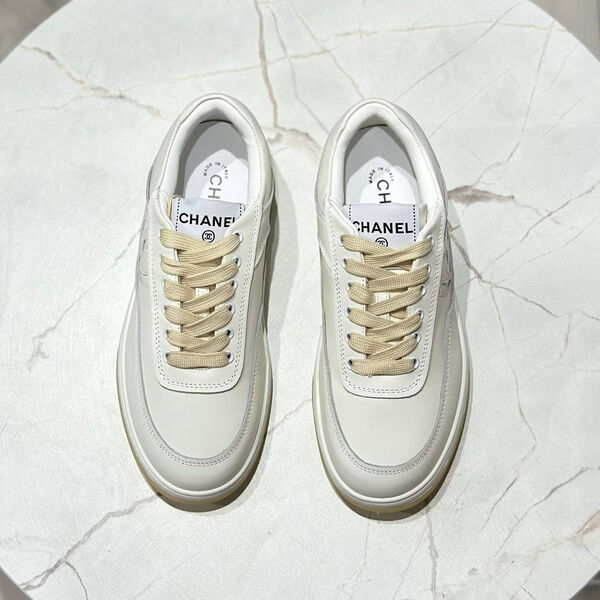 Кеды Chanel женский кожа белый 145477-3